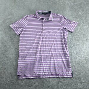 Ralph Lauren RLX Mens Purple & White Striped Polo Shirt XL 4323